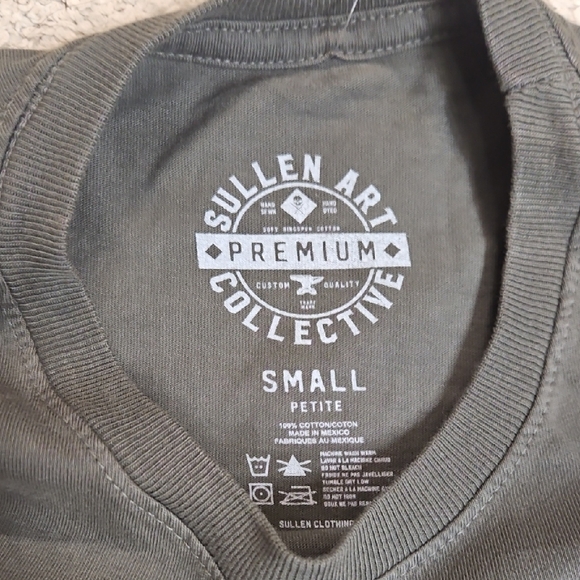 Sullen Men's Neptune Premium Short Sleeve T-Shirt in olive Size Small Petite NWT - Picture 7 of 8